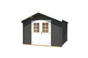 Garden shed 209 Gr.3, 333 x 360 x 261 cm graphite grey with double door