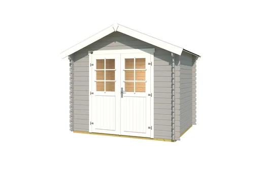 "Garden shed 209 Gr.2, 288 x 284 x 254 cm light grey with double door image"