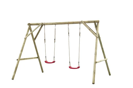 "Double swing Eline round wood image"
