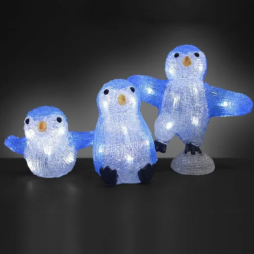 "LED acrylic figures Christmas penguin family image"