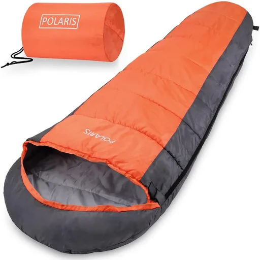 "Polaris mummy sleeping bag orange - 210x75cm to -7°C image"