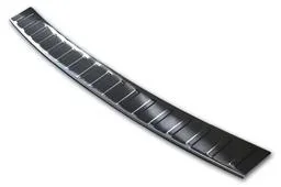 "Stainless steel loading sill protector, Skoda OCTAVIA III ESTATE, 2013-2016 - graphite/black. OEM quality, brushed. image"