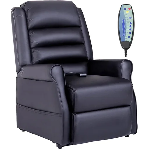 "Massage chair, stand-up chair for seniors, electric recliner chair, TV chair with heat function, reclining function, stand-up aid image"