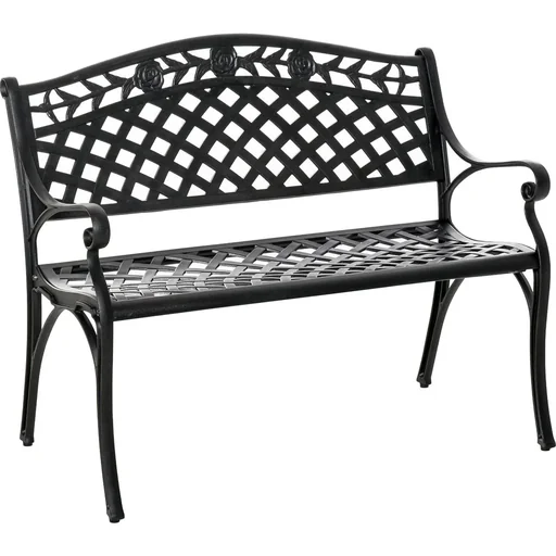 "Garden bench made of black aluminum image"