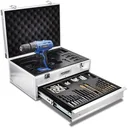 Cordless drill/screwdriver set 276-piece 18V with 2 batteries