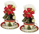 Christmas place settings in a set, each 3 pieces, filled with 100 g of chocolates