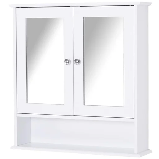 "Mirror cabinet with shelf white image"