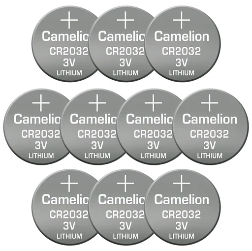 "Lithium button cell CR2032, 10 pieces image"