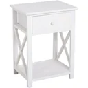 Side table with drawer white