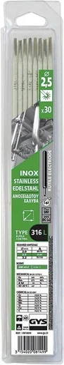 "Stainless steel electrodes 316 L, 2.5 x 300 mm, 30 pieces image"