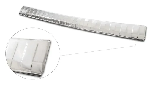 "Stainless steel loading sill protection, Mercedes GLS II X167, original equipment manufacturer quality with soft, brushed, deburred edge image"