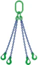 Sling chain 4GK10-GKH, Ø 8 mm x 1.0 m usable length, load capacity 5.3 t (0-45°) / 3.75 t (45-60°), 4-leg, GK 10