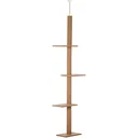 Scratching post, cat tree, climbing tree for cats, height adjustable, play tree, light brown, 43x27x228-260 cm