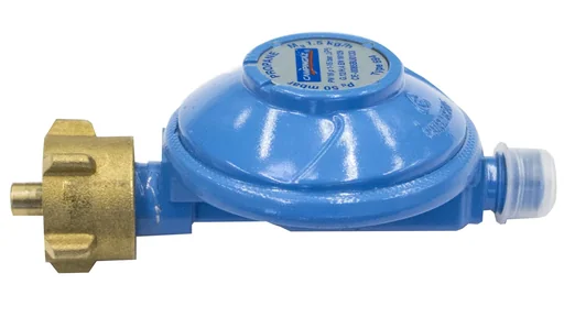 "Regulator 50 mbar - 1 outlet, flow rate 1.5 kg/h, for butane/propane, 1/4'' left-hand thread image"
