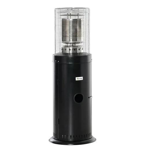 "Patio heater with handle wheels Patio heater with automatic safety shutdown rollable gas image"