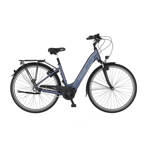 "Unisex E-Bike City, 28 inches, frame size 41 cm, 3-speed hub gear, sapphire blue matte, CITA 2.1i image"