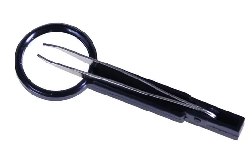 "Magnifying tweezers 2 in 1, 5x magnification image"
