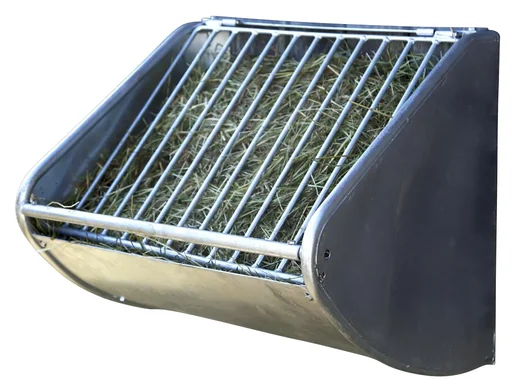"Hay rack with feed saving grid image"