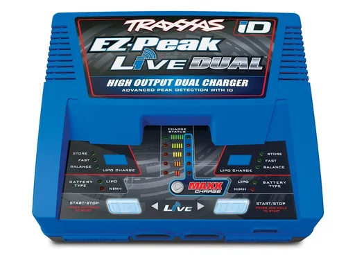 "DUAL EZ-Peak Live 200 Watt NiMH/LiPo up to 4S, Fast Charger TRAXXAS EU Version (with iD Battery Detection) image"