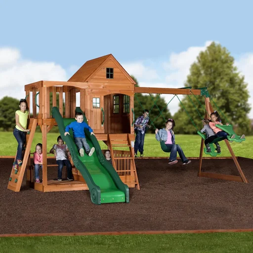 "Hill Crest stilt houses (including swings) image"