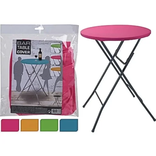 "Bartable cover for folding table / bistro table - for 80cm table - yellow image"