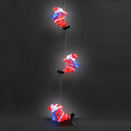 "XXL 3 Santa Claus figures 30cm - LED acrylic image"