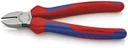 Side cutters with multi-component grips, black atramentized, polished, 180 mm cutting edge with bevel