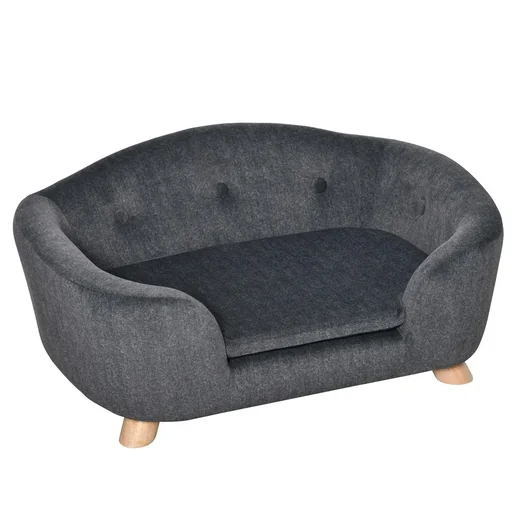 "Pet sofa dog mat dog bed dog sofa dog couch cat sofa with cushion back pocket plush foam pine wood image"