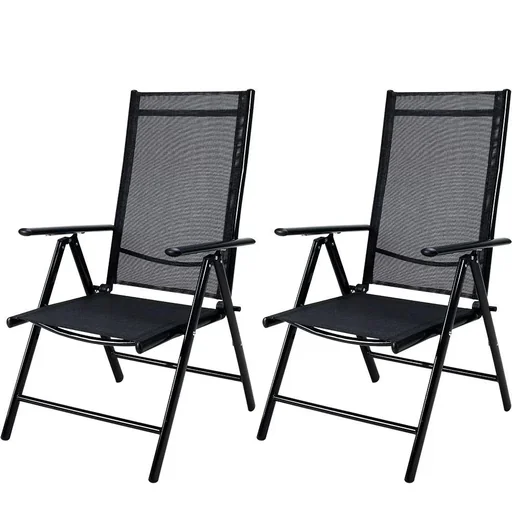 "Bern aluminum garden chair set - set of 2 - anthracite image"