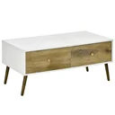 Coffee table living room table with drawer side table coffee table tea table bedside table chipboard beechwood white+brown