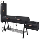 Charcoal grill with lower shelf XXXL black