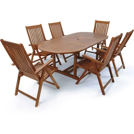 "Garden set 'Vanamo' 7-piece eucalyptus wood - FSC-certified image"