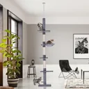 Scratching post climbing tree play tree ceiling-high height adjustable cat scratching tower for cats