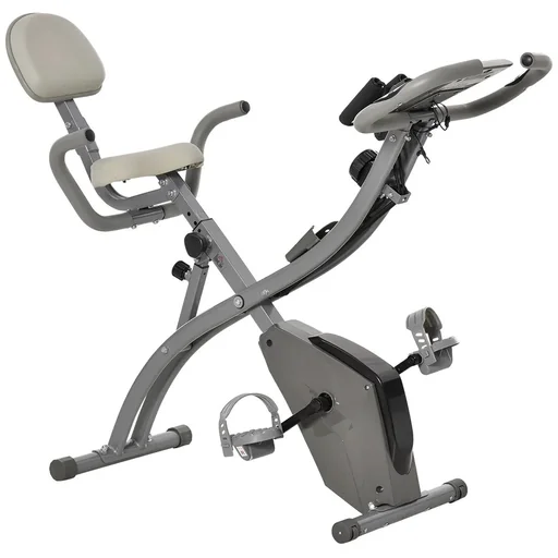 "Exercise bike 2-in-1 bike trainer LCD display foldable exercise bike with 8-level adjustable magnetic resistance image"