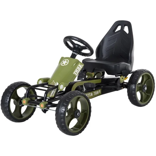 "Pedal Car Go Kart Pedal Vehicle from 3 Years Green 105 x 54 x 61cm image"