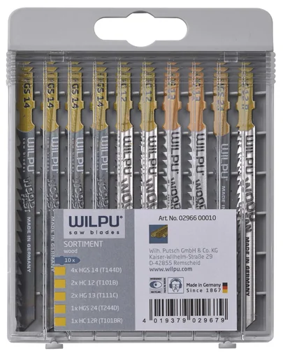 "Jigsaw blade set 10-piece for wood and plastic image"