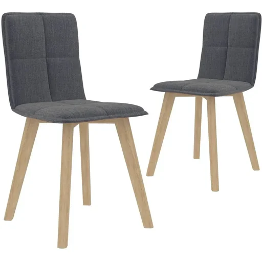 "Dining room chairs 2-seater fabric dark grey image"