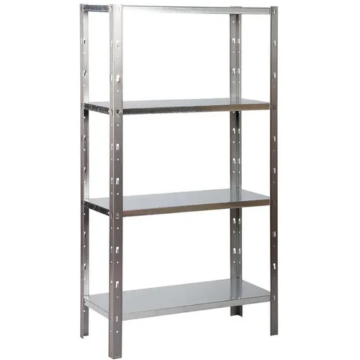 "Metal storage rack/shelf unit with 4 shelves - 340 kg load capacity - 180 x 90 x 40 cm - Clicker 85 H180 image"