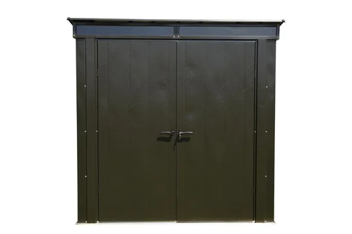 "Metal tool shed with pent roof, onyx black, 208 x 130 x 201 cm image"