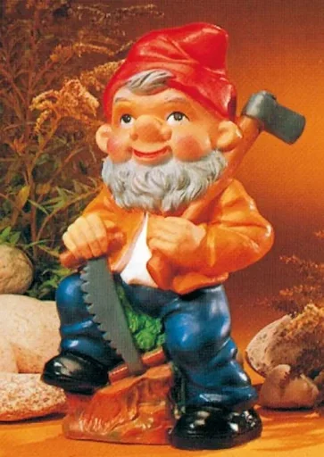 "Dwarf as lumberjack 34 cm image"