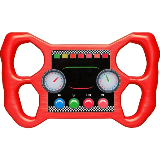 "Racing steering wheel red 300x180x26.6mm image"