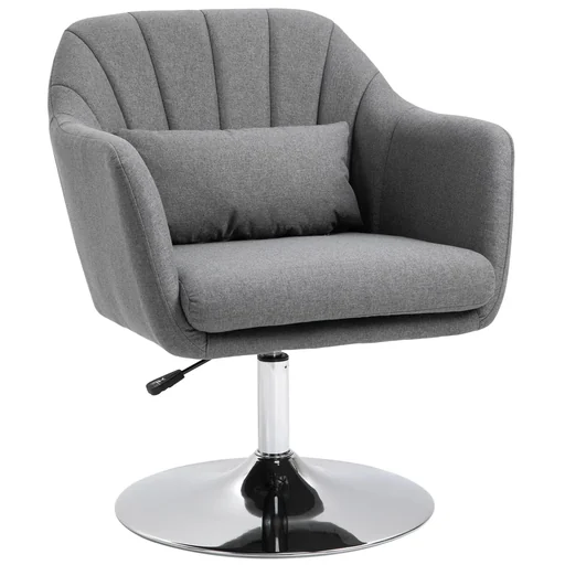 "Adjustable swivel stool, dark grey image"