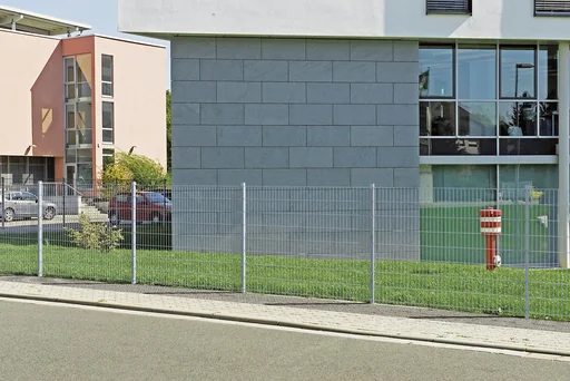 "Double rod mesh fence complete set, hot-dip galvanized, height 160 cm, length 22 m image"