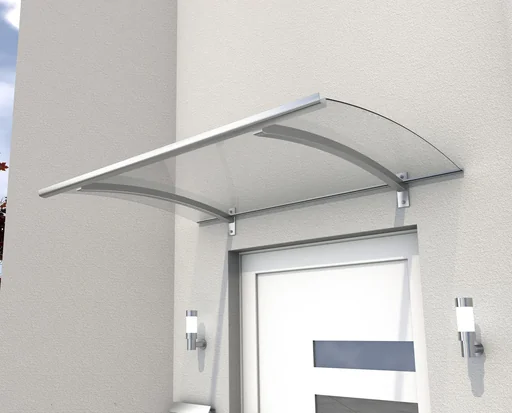 "Canopy type PT/LD, 150 x 90 x 22 cm, stainless steel look, 3 mm clear image"