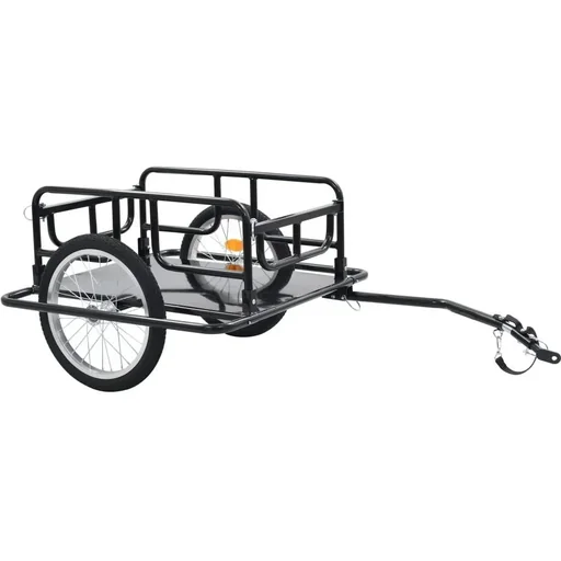 "Bicycle trailer 130x73x48.5 cm steel black image"
