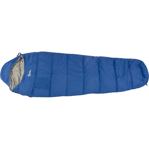 "Sleeping bag with carrying bag blue/grey image"
