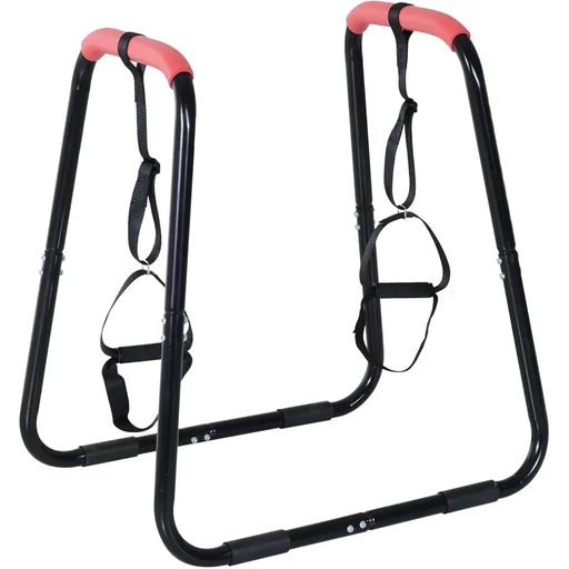 "Dip stand dip station with loops abdominal trainer image"