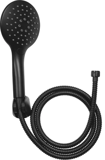 "NOIR shower set with 3 jets, black image"