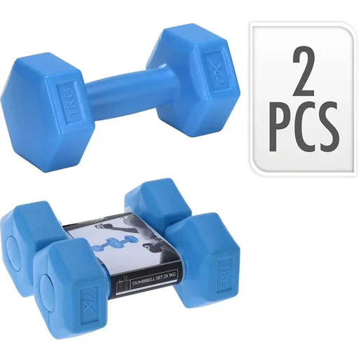 "2 dumbbells - 2x 1KG - Blue image"