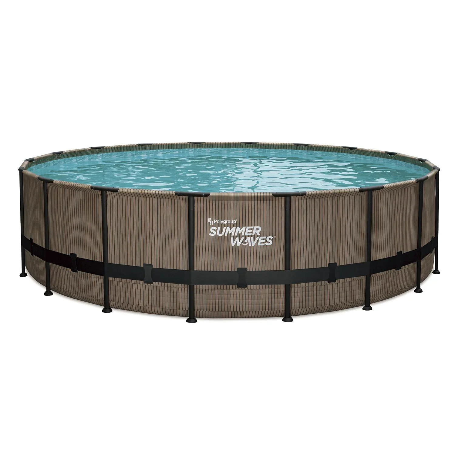"Summer Waves Elite Frame Pool Ø549 x 132 cm steengrijs image"